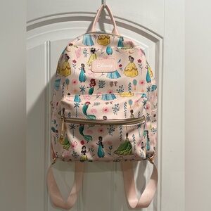 Disney Princess Mini Backpack Featuring Belle, Tiana, Jasmine, Ariel Snow